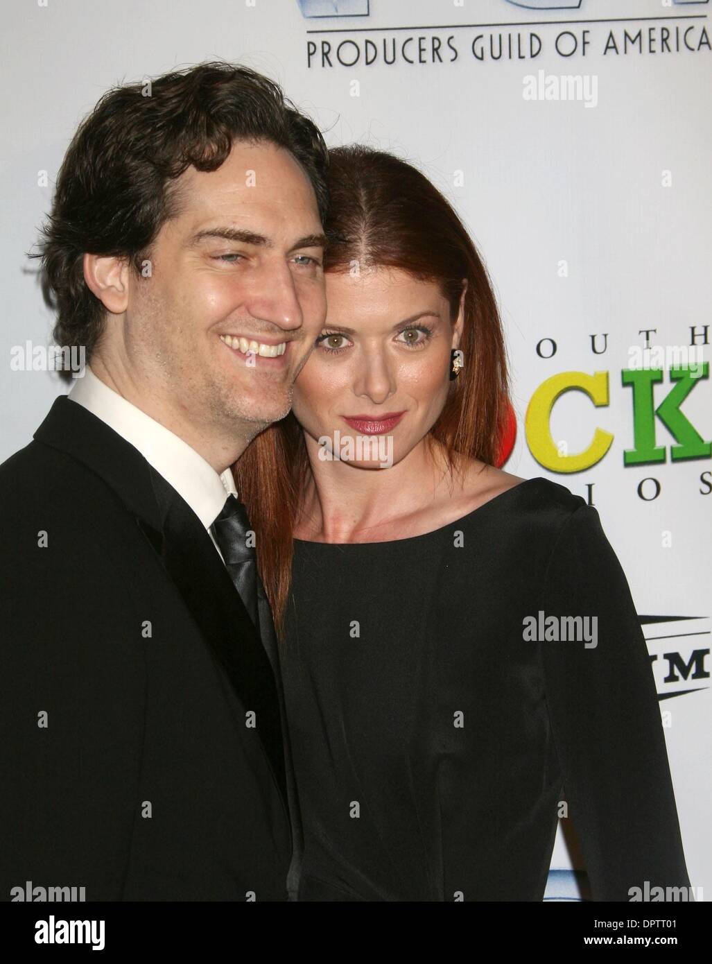 Jan 24, 2009 - Los Angeles, Californie, USA - Producteur DANIEL ZELMAN et l'actrice Debra Messing au producteurs 2009 Guild Awards tenue à l'Hollywood Palladium. (Crédit Image : Â© Paul Fenton/ZUMA Press) Banque D'Images