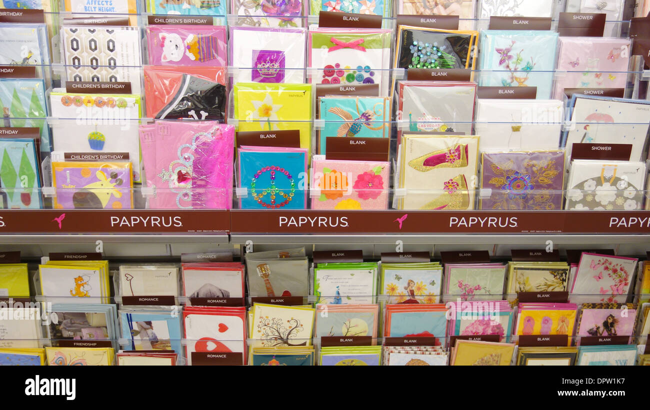 Carte de voeux dans un magasin à Toronto, Canada Banque D'Images