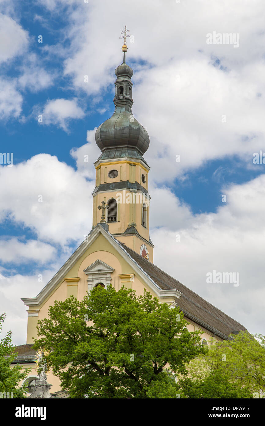 Église de l'Assomption à Deggendorf, dans la forêt de Bavière en Allemagne Banque D'Images