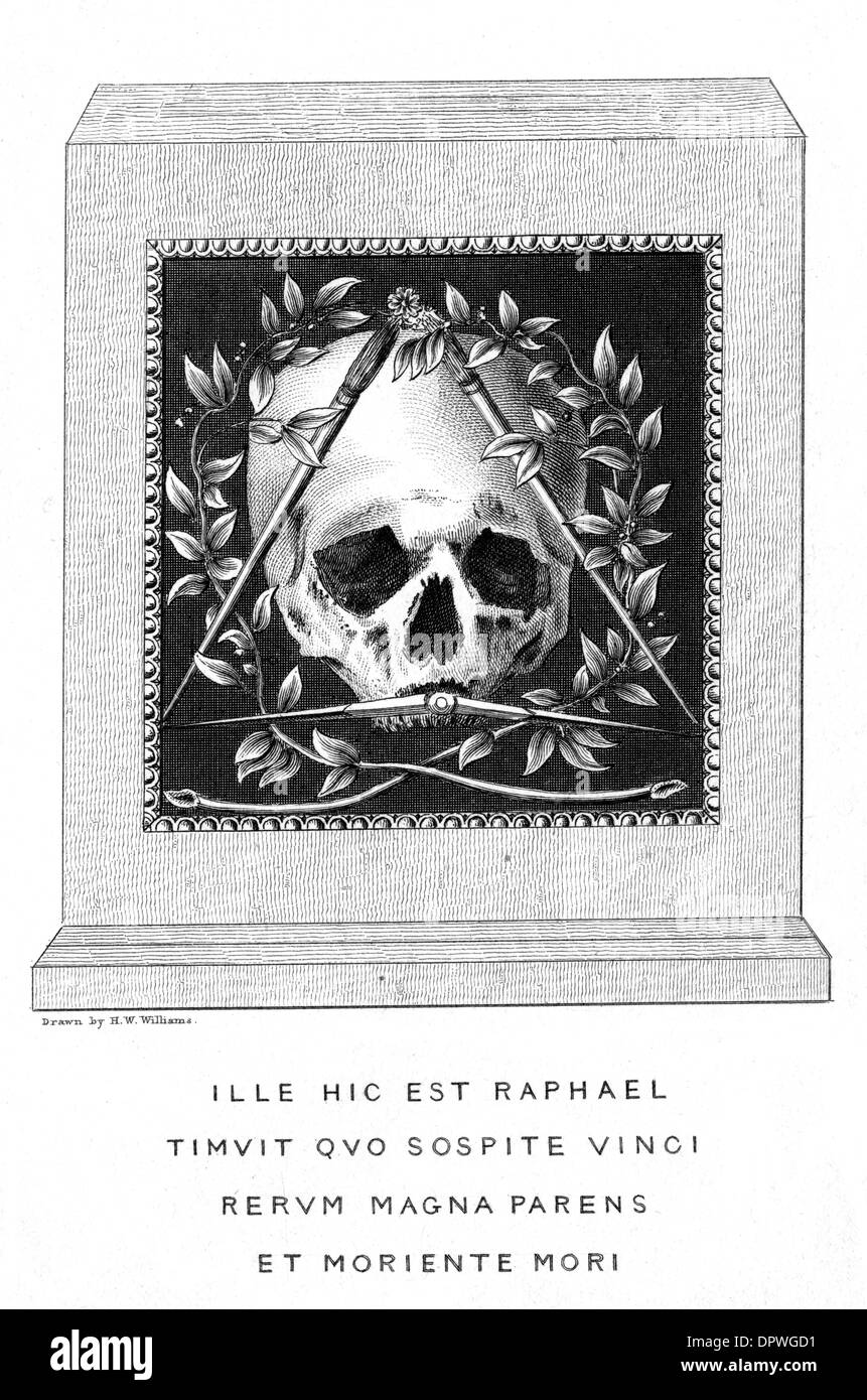 Le crâne de RAFFAELLO Banque D'Images