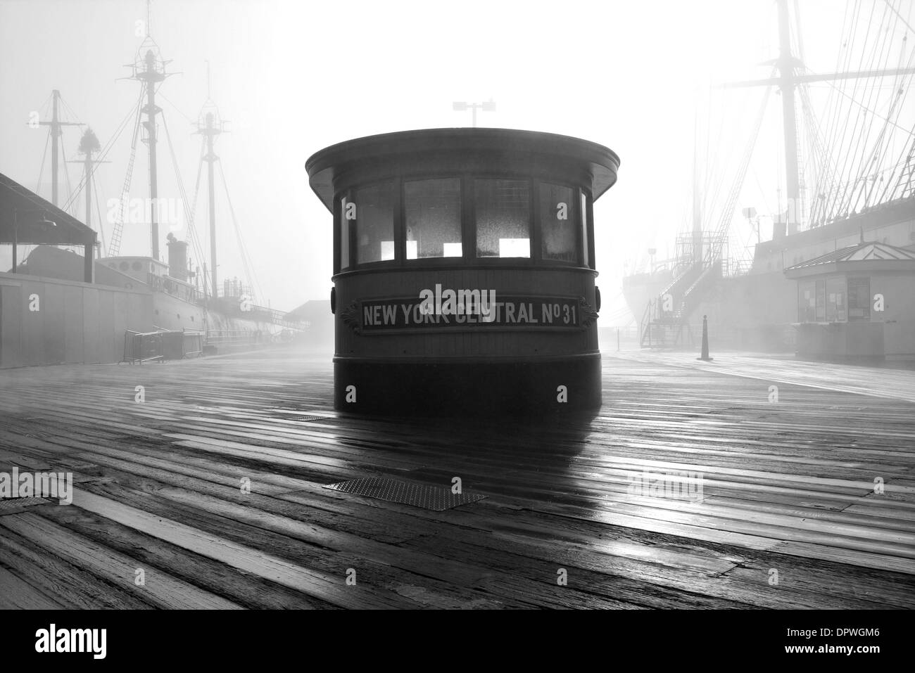 Billetterie de l'ancienne South Street Seaport à Manhattan. Banque D'Images