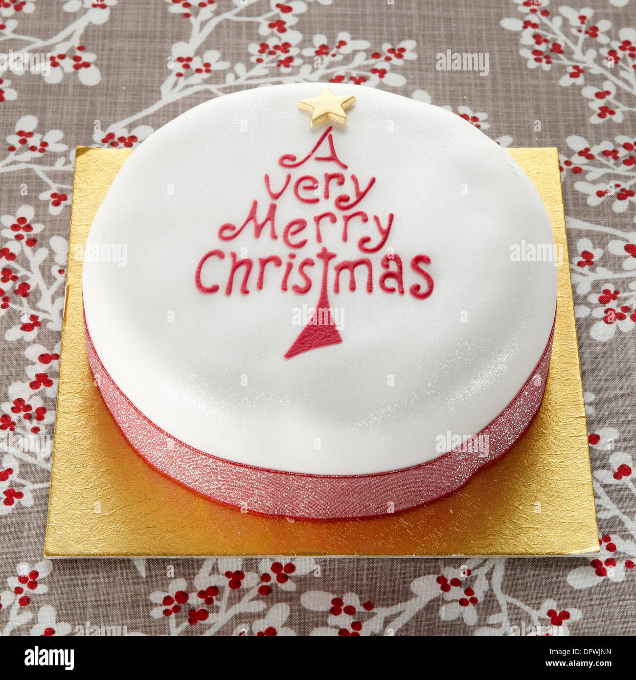 Un très joyeux Noël cake Banque D'Images