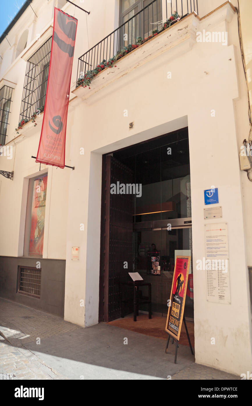 Entrée du Museo del baile flamenco (le musée de la Danse Flamenco) Séville (Séville), Andalousie, espagne. Banque D'Images