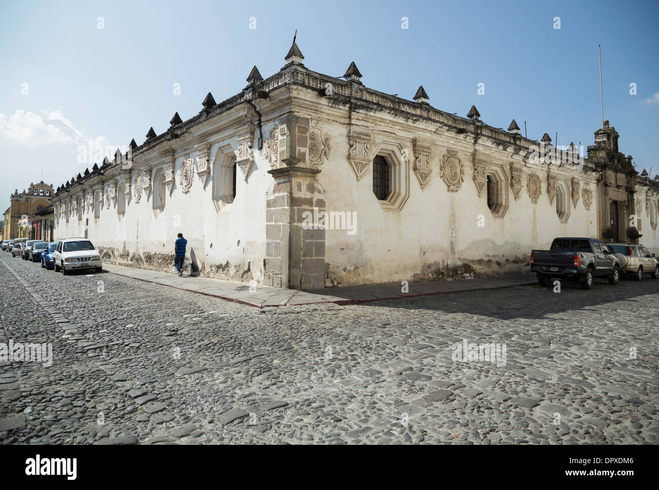Coin de rue en ruines d'Antigua Guatemala Banque D'Images