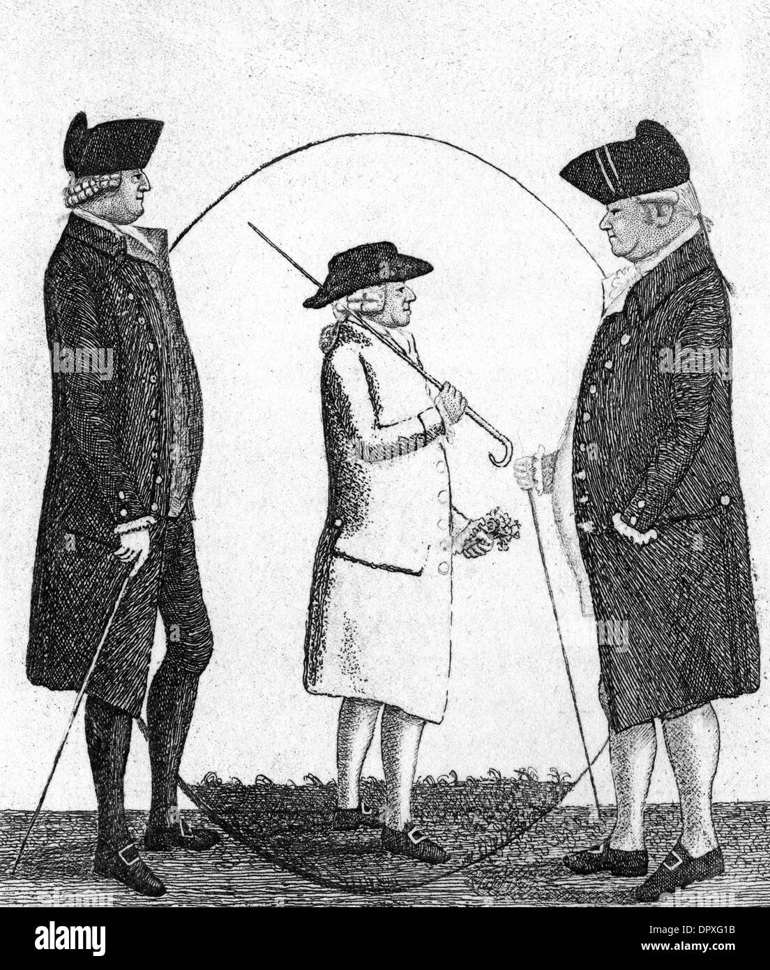 ADAM SMITH ET LES AMIS Banque D'Images
