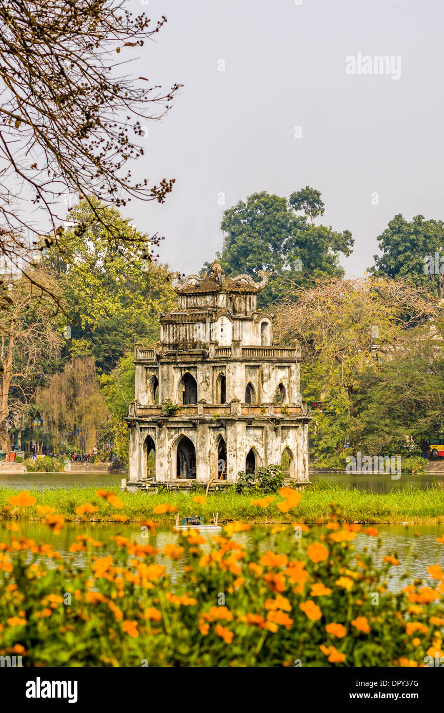 Tour de Hanoi la tortue du lac Hoan Kiem, Hanoi, Vietnam Banque D'Images