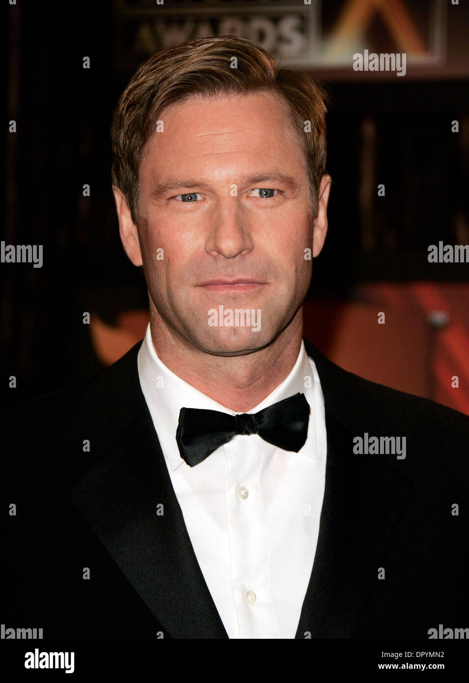 Jan 8, 2009 - Santa Monica, Californie, USA - l'Acteur Aaron Eckhart arrivant à la 14e assemblée annuelle diffusée Critics Awards tenue au Santa Monica Civic Center. (Crédit Image : © Lisa O'Connor/ZUMA Press) Banque D'Images