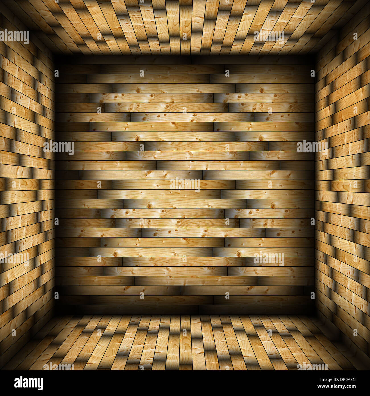 Sol carrelé coloré de finition bois, intérieur toile pour la conception Banque D'Images