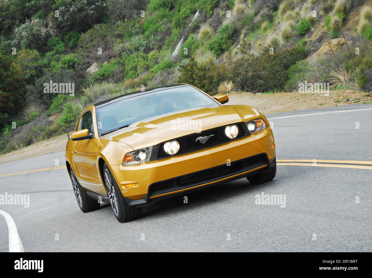 Mar 19, 2009 - Los Angeles, Californie, USA - Le tout nouveau 2010 Mustang GT est plus de style contemporain, plus puissant, avec une meilleure maniabilité, et une conception entièrement nouvelle de l'intérieur de haute qualité qui peuvent s'opposer à tout coupé sportif sur le marché pour un prix de base de seulement 27 995,00. Cette nouvelle Mustang est le premier coupé sportif d'avoir un toit en verre "disponibles" que ru Banque D'Images