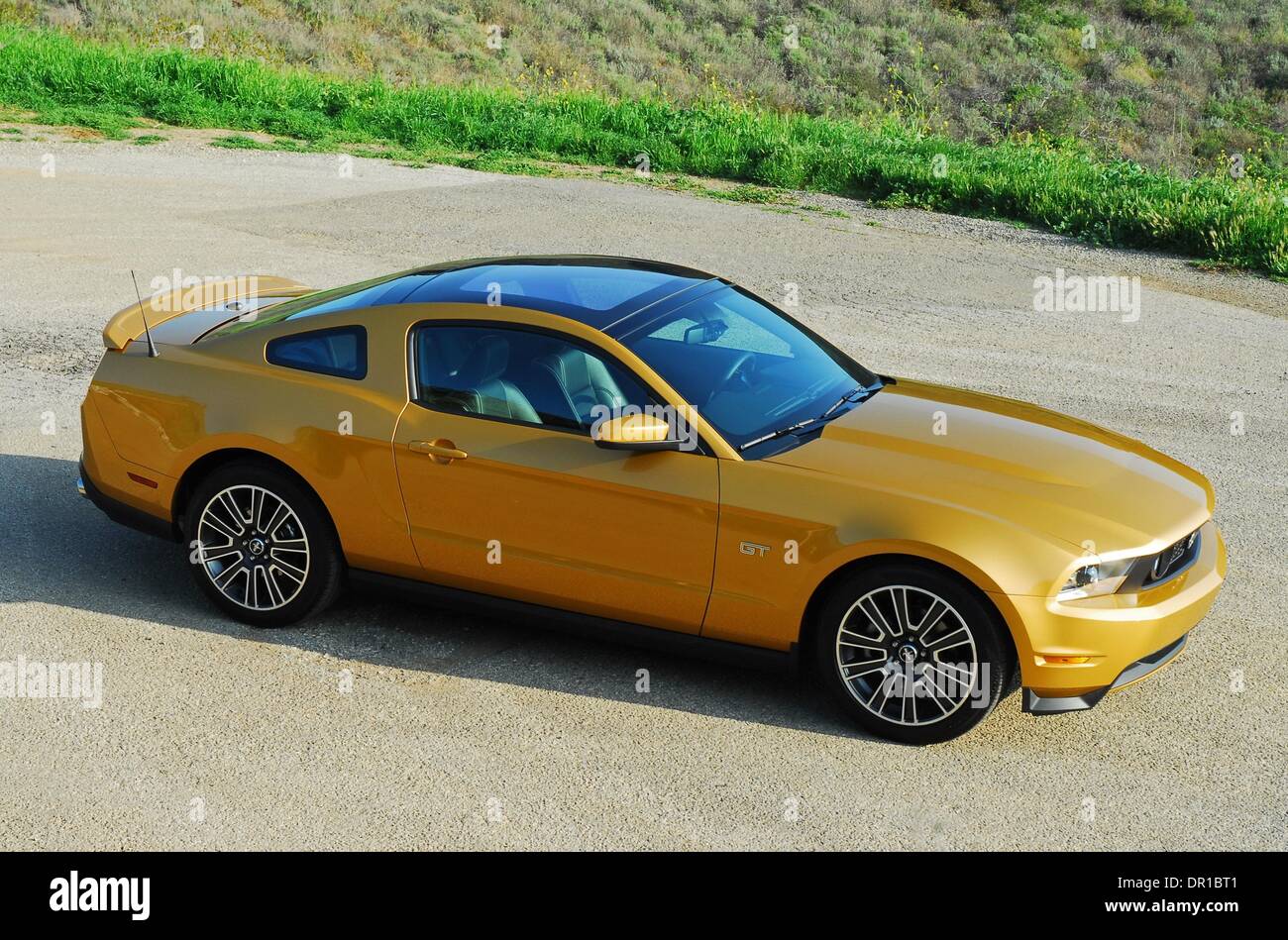 Mar 19, 2009 - Los Angeles, Californie, USA - Los Angeles, Californie, USA - Le tout nouveau 2010 Mustang GT est plus de style contemporain, plus puissant, avec une meilleure maniabilité, et une conception entièrement nouvelle de l'intérieur de haute qualité qui peuvent s'opposer à tout coupé sportif sur le marché pour un prix de base de seulement 27 995,00. Cette nouvelle Mustang est la première à avoir un coupé sportif Banque D'Images