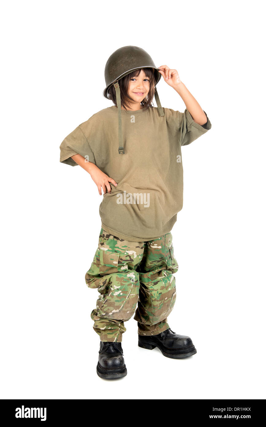 Vêtement militaire fille sale