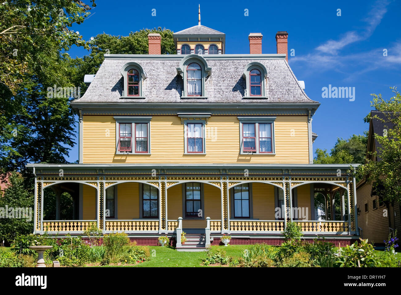 Construite en 1877, cette belle maison victorienne, Beaconsfield Historic House est à Charlottetown, Prince Edward Island, Canada. Bui Banque D'Images