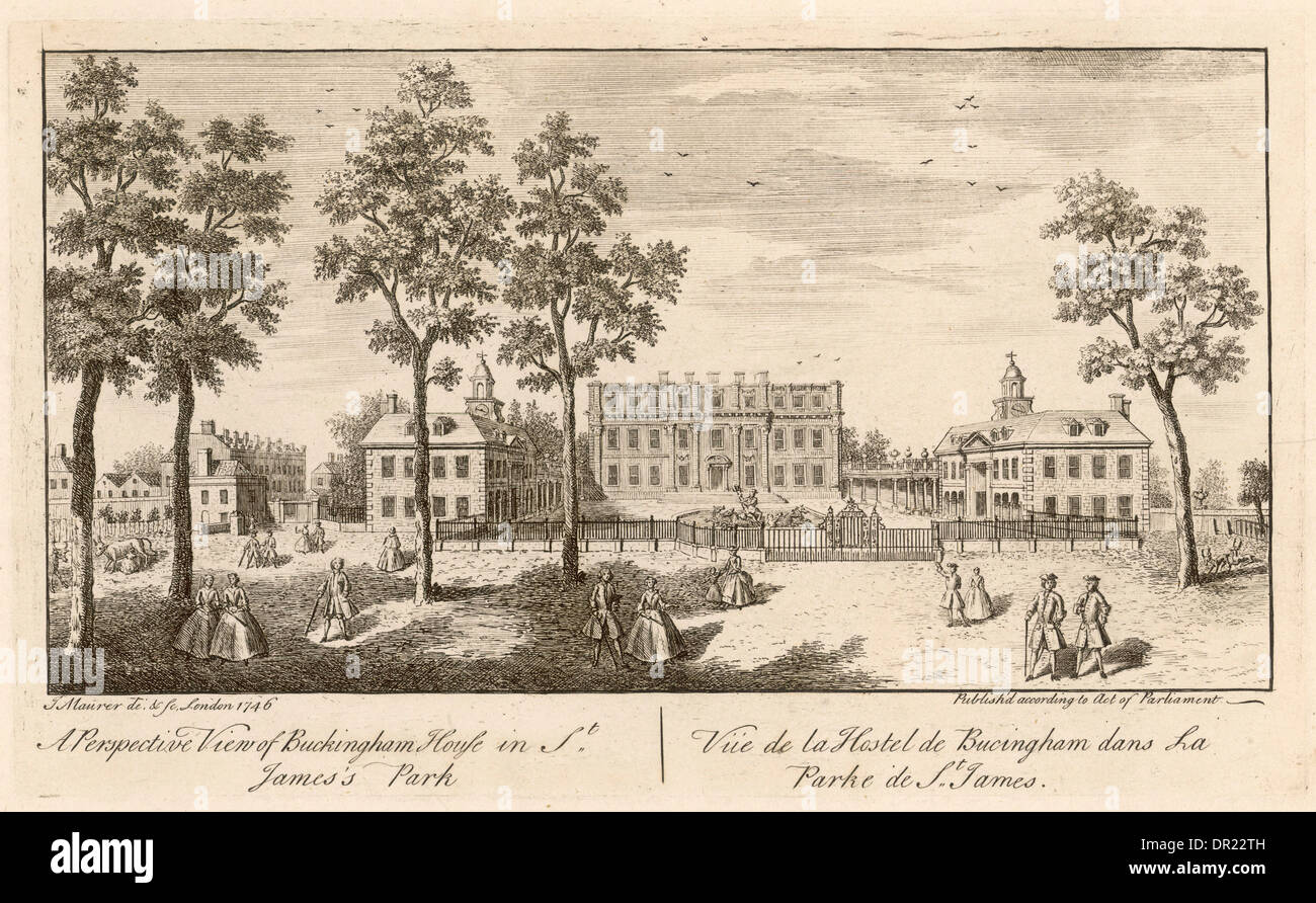 BUCKINGHAM HOUSE 1746 Banque D'Images