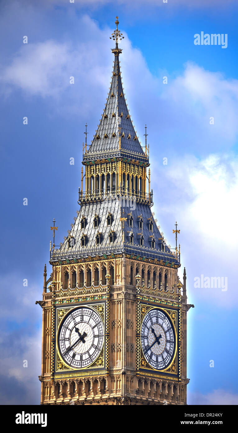 Big Ben est le surnom de la grande cloche de l'horloge à l'extrémité nord du Palais de Westminster à Londres Banque D'Images