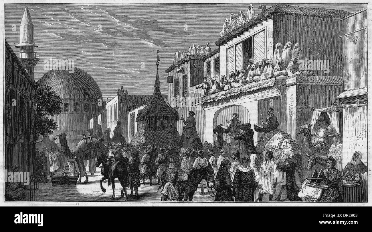 Pèlerins à Damas Banque D'Images