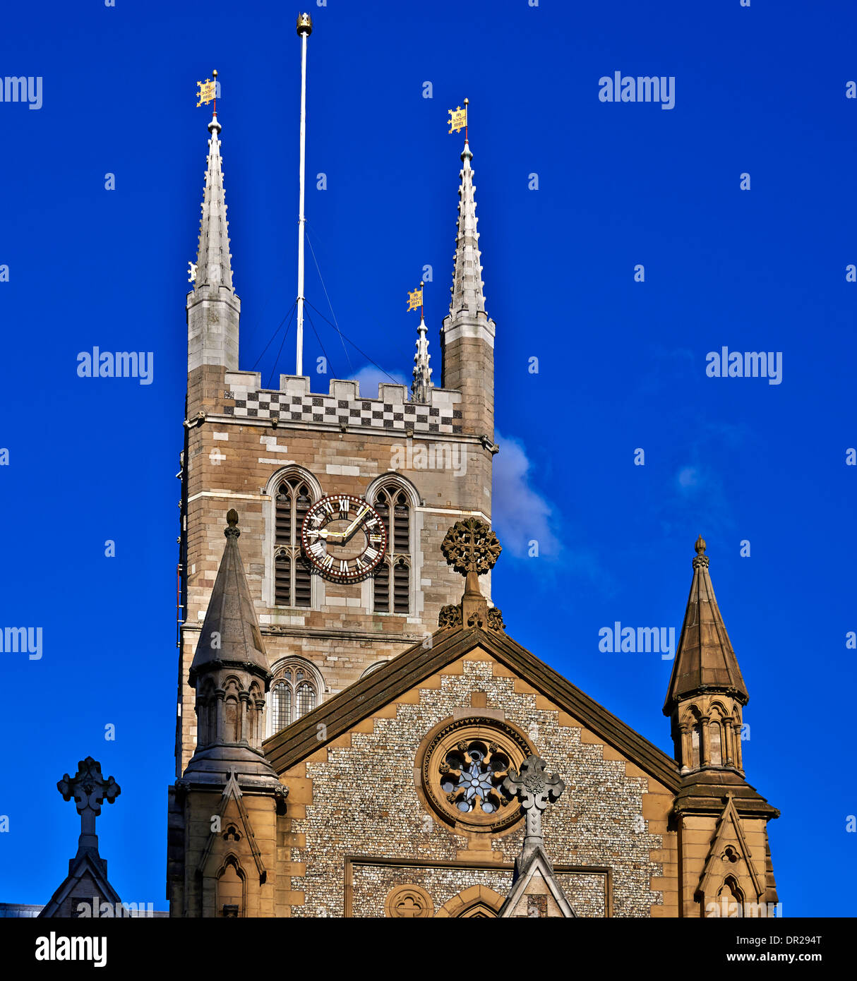 La cathédrale de Southwark ou la Cathédrale et collégiale de St Sauveur et St Mary Overie, Southwark, Londres Banque D'Images