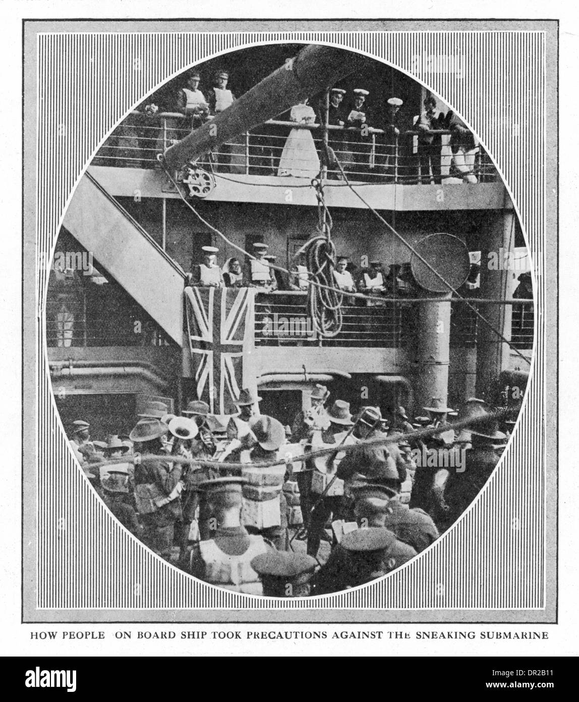 Le HMHS Britannic conseil bateau de croisière Banque D'Images