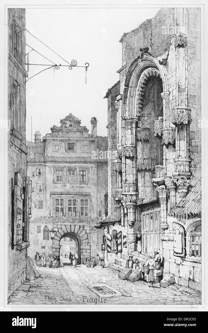 L'église de Tyn - PRAGUE Banque D'Images