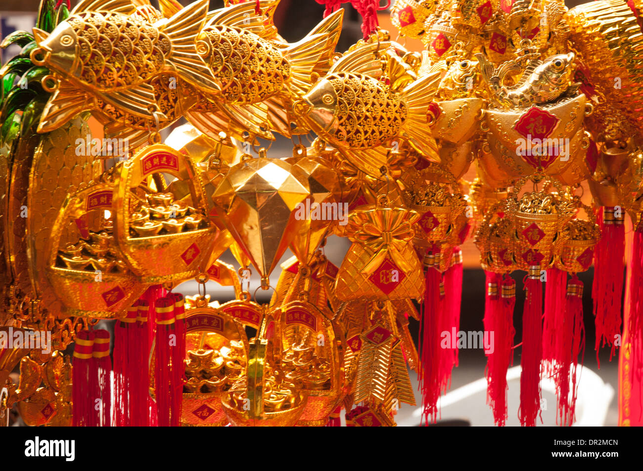Chinatown Bangkok se prépare pour le Nouvel An Chinois, 2014, l'année du cheval Banque D'Images