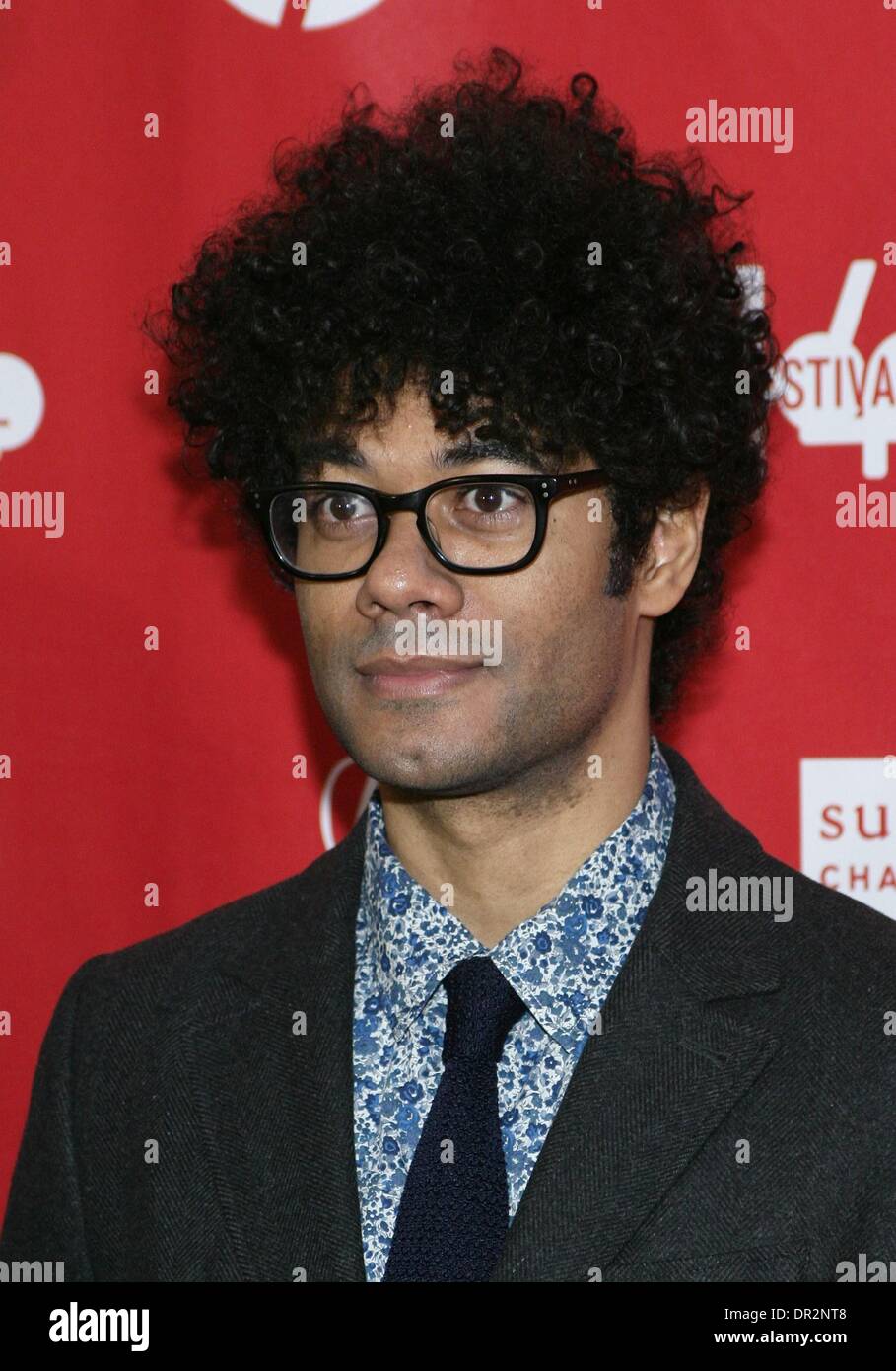 Park City, Utah, USA. 17 Jan, 2014. Richard Ayoade aux arrivées POUR LE DOUBLE Première à Sundance Film Festival 2014, le MARC, Park City, UT 17 Janvier, 2014. Credit : James Atoa/Everett Collection/Alamy Live News Banque D'Images