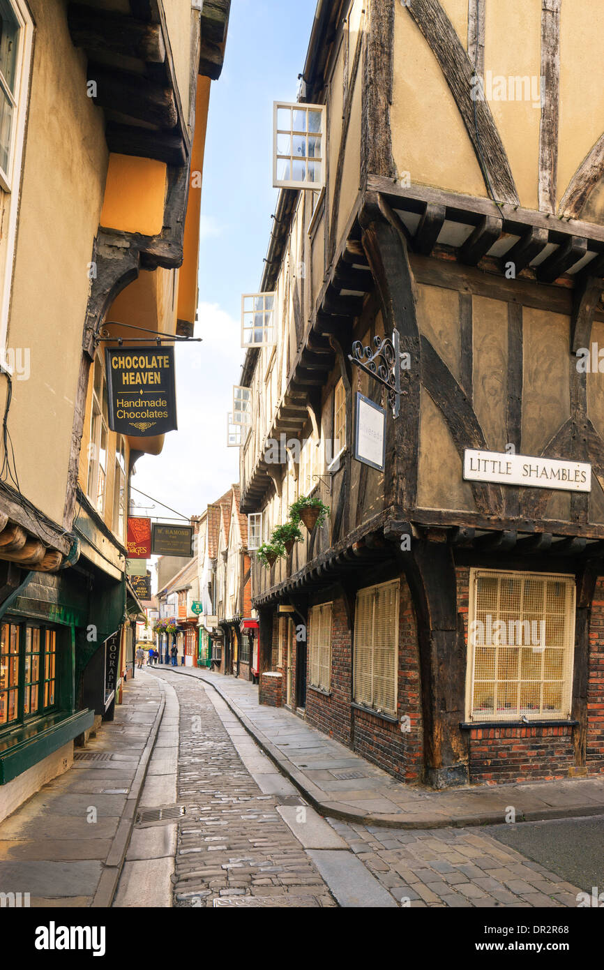 La Shambles York Yorkshire Angleterre Banque D'Images