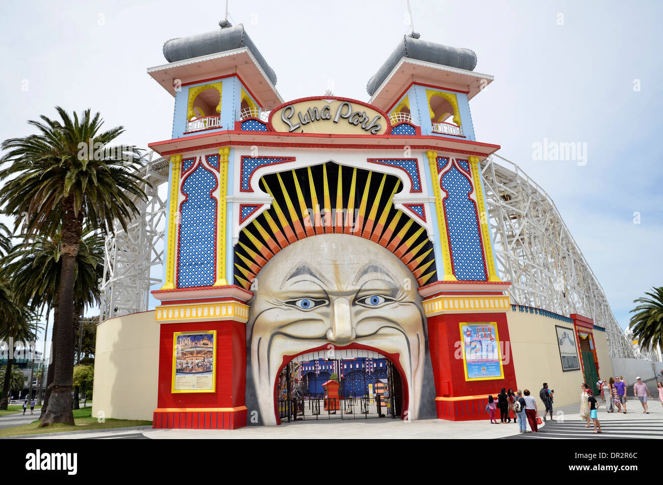 Luna Park Amusement Park dans la banlieue de Melbourne St Kilda Banque D'Images