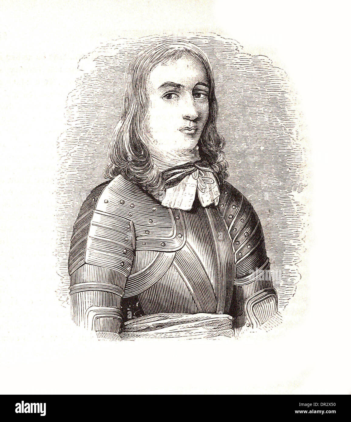 Portrait de Richard Cromwell, Britsh gravure Banque D'Images