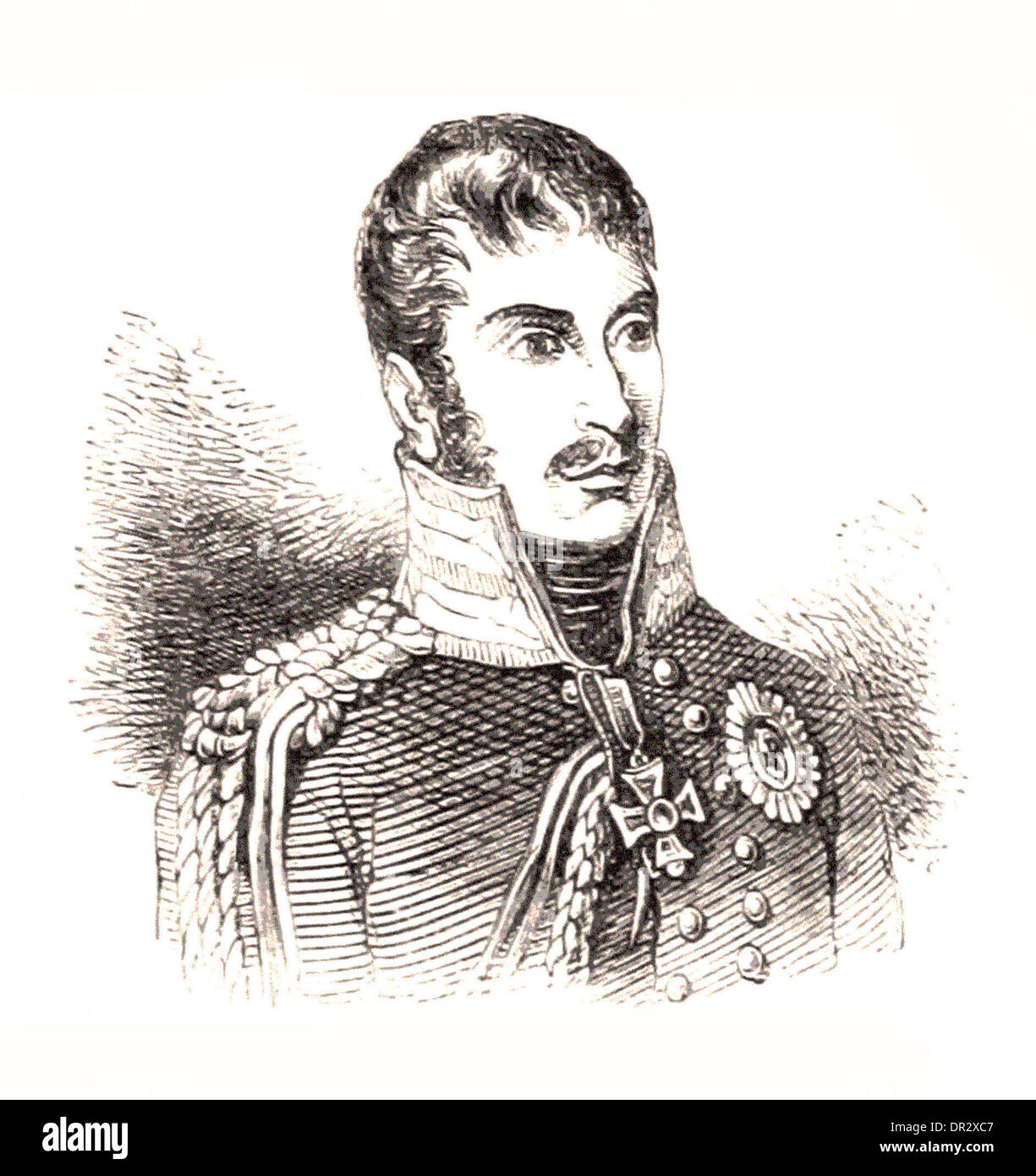 Portrait de Frédéric-guillaume III, roi de Prusse - Britsh gravure Banque D'Images