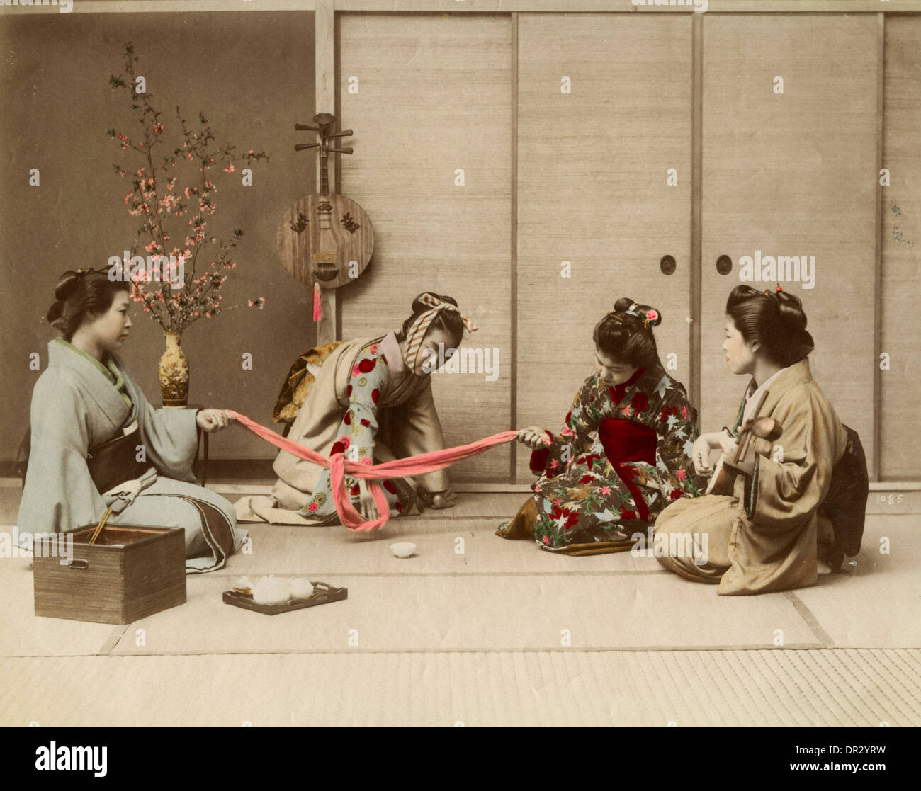 Quatre geishas ensemble Banque D'Images