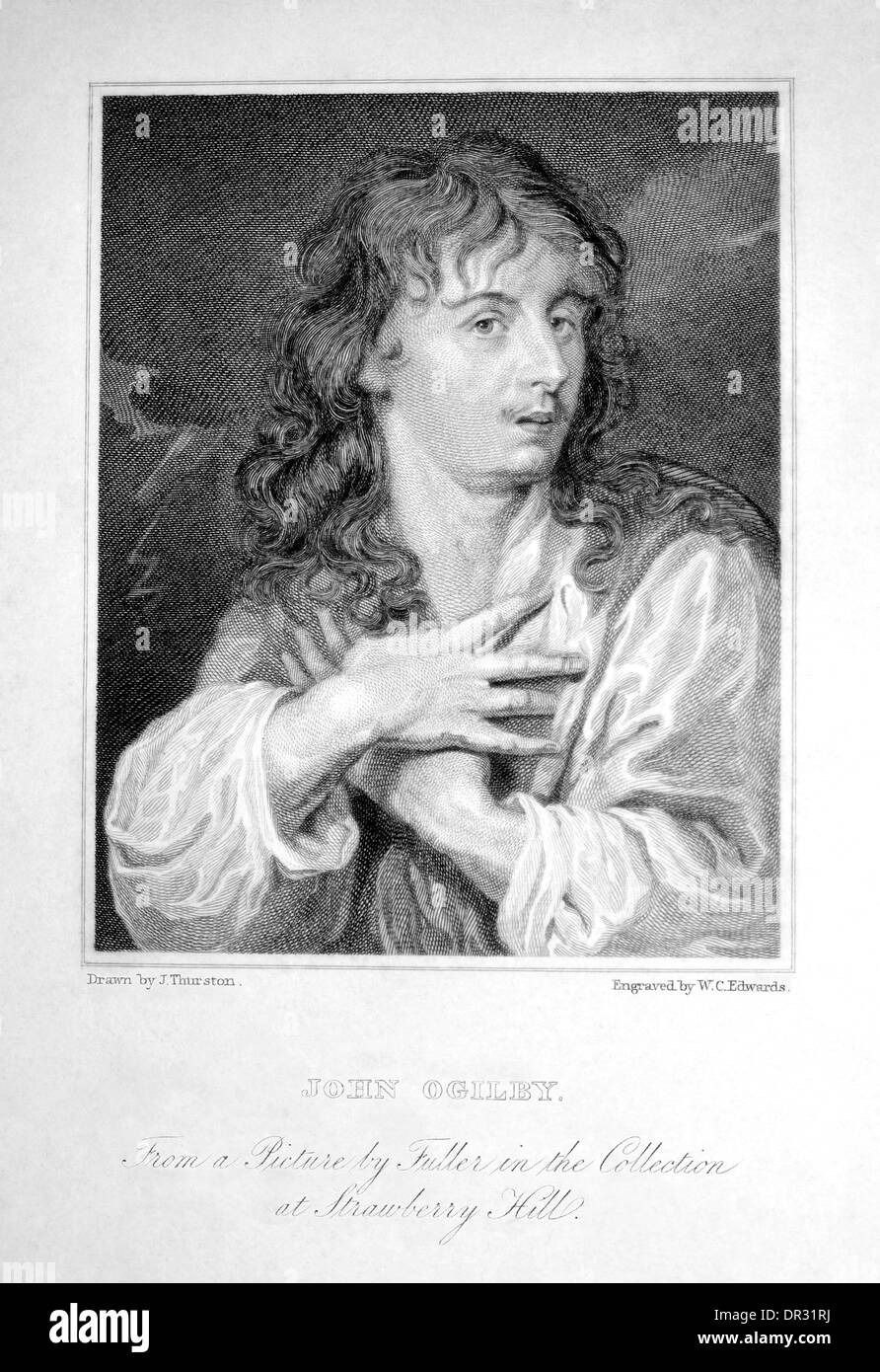 John Catholicus (1600-1676) surtout connu pour son Atlas 1675 Britannia, une collection de cartes routières. La gravure sur cuivre W.C. Edwards Banque D'Images
