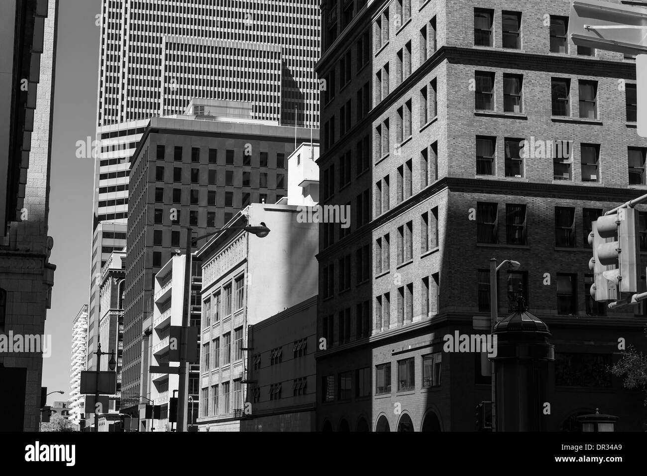 Dans les bâtiments du centre-ville de San Francisco California USA Banque D'Images