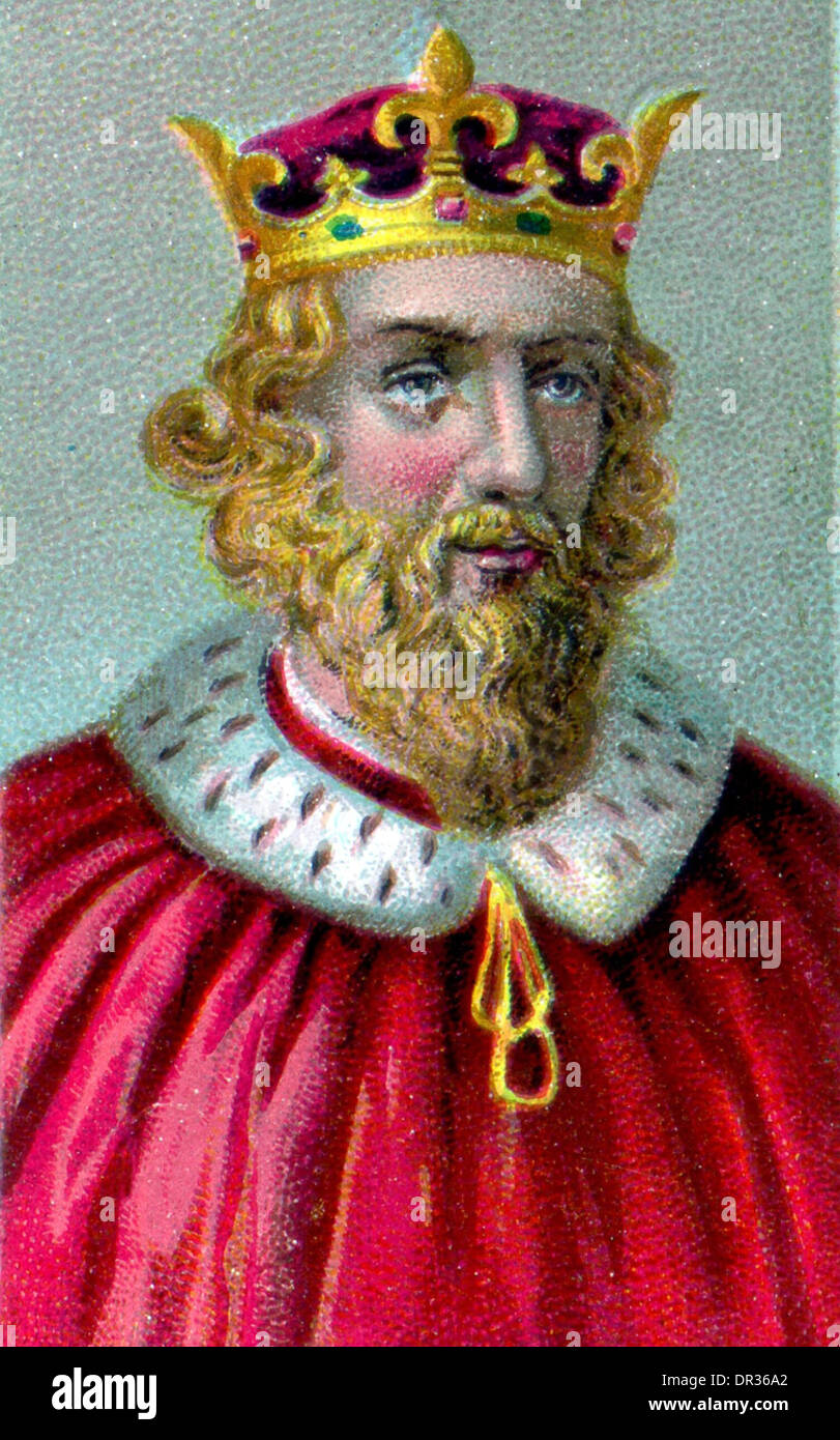 Le Roi Alfred le Grand, roi du Wessex de 871 à 899. Banque D'Images