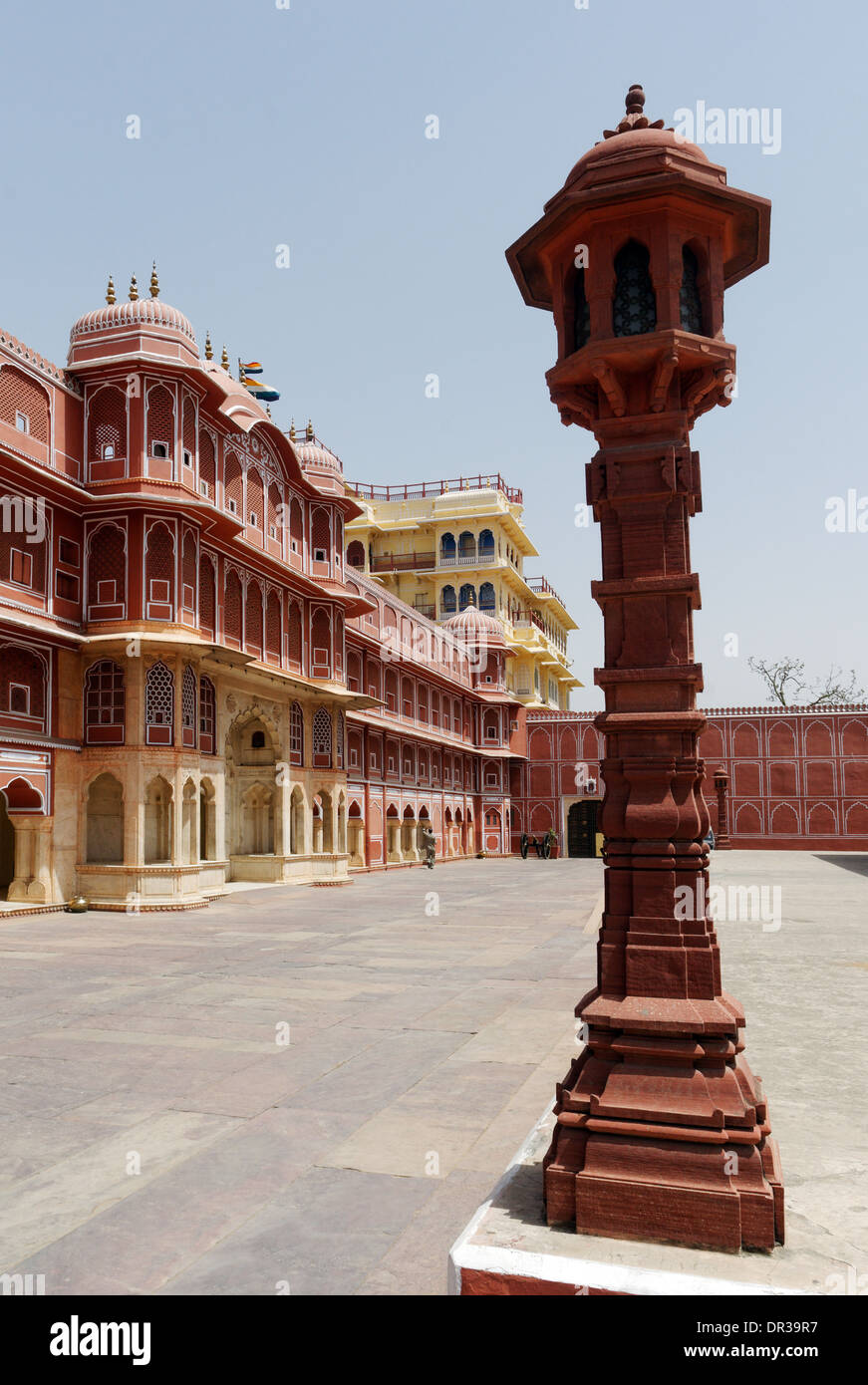 Chandra Mahal, l'un des bâtiments de la ville de Jaipur il palais, Rajasthan, Inde Banque D'Images