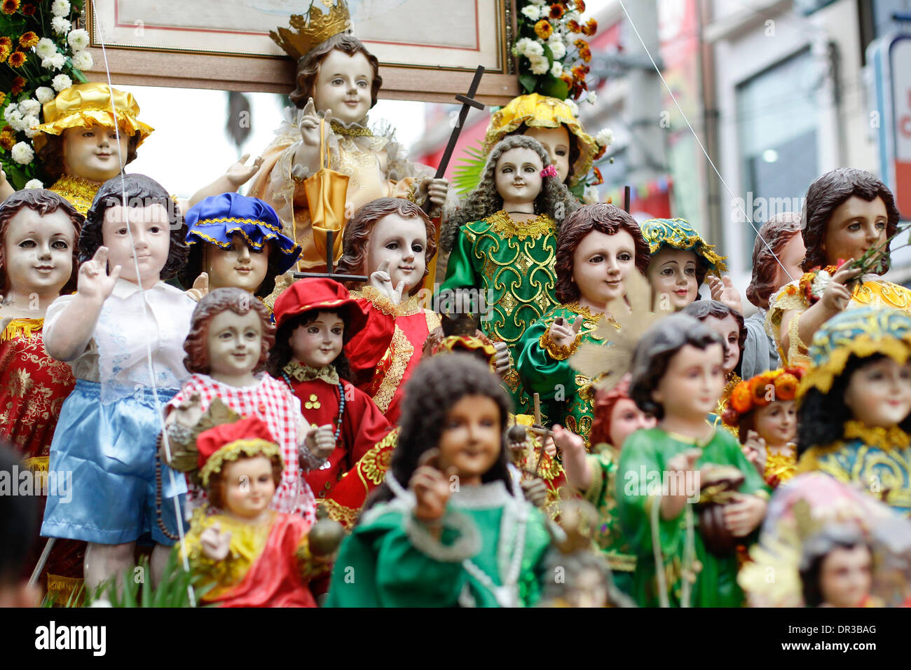 Manille, Philippines. 19Th Jul 2014. Les fervents catholiques célèbrent la fête de Santo Nino, à Manille, Philippines, Crédit : Mark Fredesjed Cristino/Alamy Live News Banque D'Images