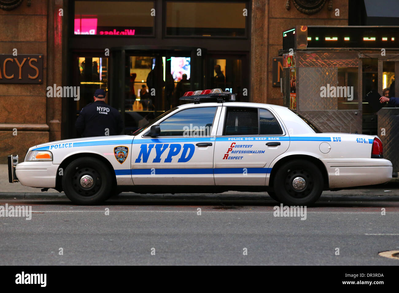 Une voiture de police NYPD K9 à New York Banque D'Images