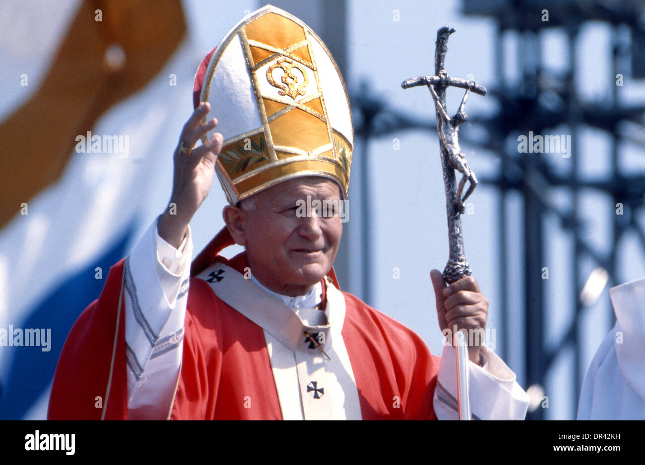 Visite du pape Jean-Paul II à Coventry Royaume-Uni 1982. Photo de DAVID BAGNALL Banque D'Images