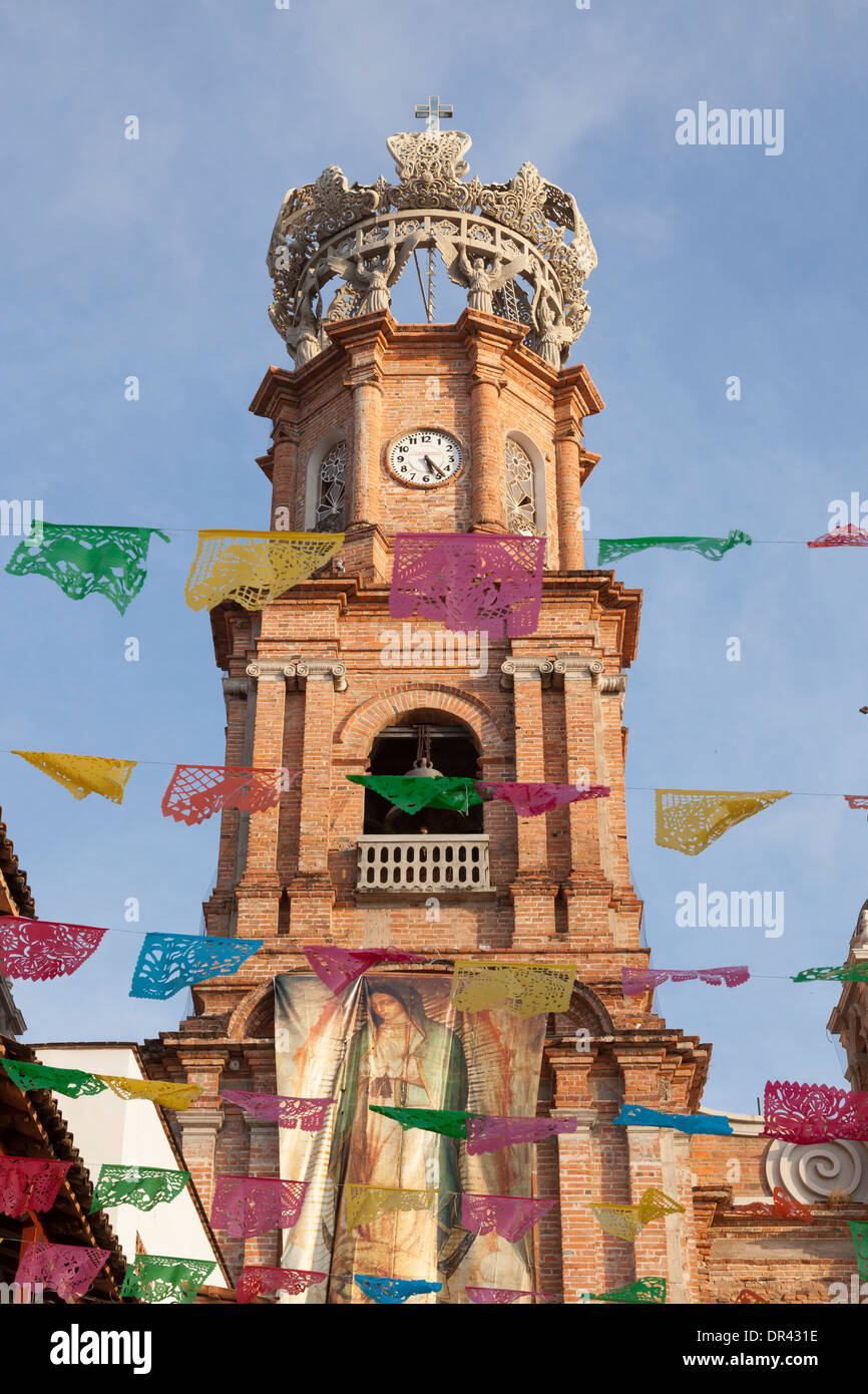 Notre Dame de Guadalupe l'église paroissiale - Puerto Vallarta, Jalisco, Mexique Banque D'Images