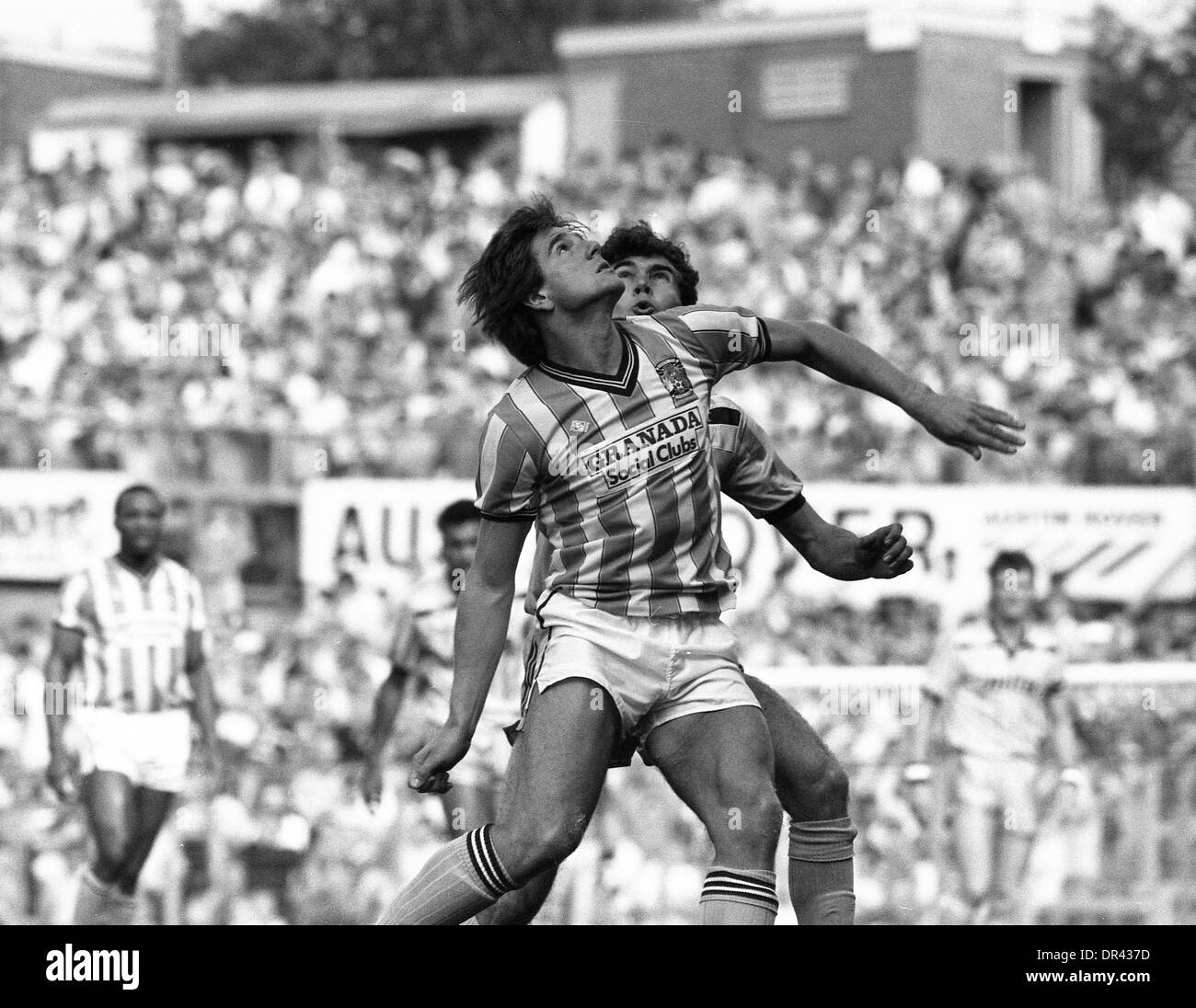 Ville de Coventry V Aston Villa à Highfield Road 4/10/86 joueur de Coventry City David Phillips 1986 1980 Banque D'Images