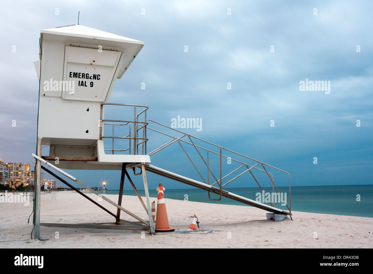 Lifeguard Tower - Pompano Beach, Florida USA Banque D'Images