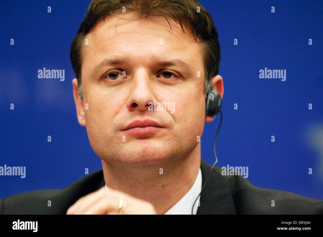 Dec 19, 2008 - Bruxelles, Belgique - Le Ministre des affaires étrangères croate Gordan Jandrokovic, au cours de la conférences d'adhésion avec la Croatie et la Turquie au niveau ministériel au siège du Conseil européen. (Crédit Image : © Wiktor Dabkowski/ZUMA Press) Banque D'Images