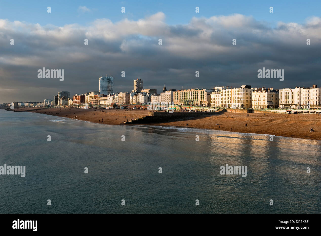 Le front de mer de Brighton et Hove, East Sussex, Royaume-Uni, en hiver Banque D'Images