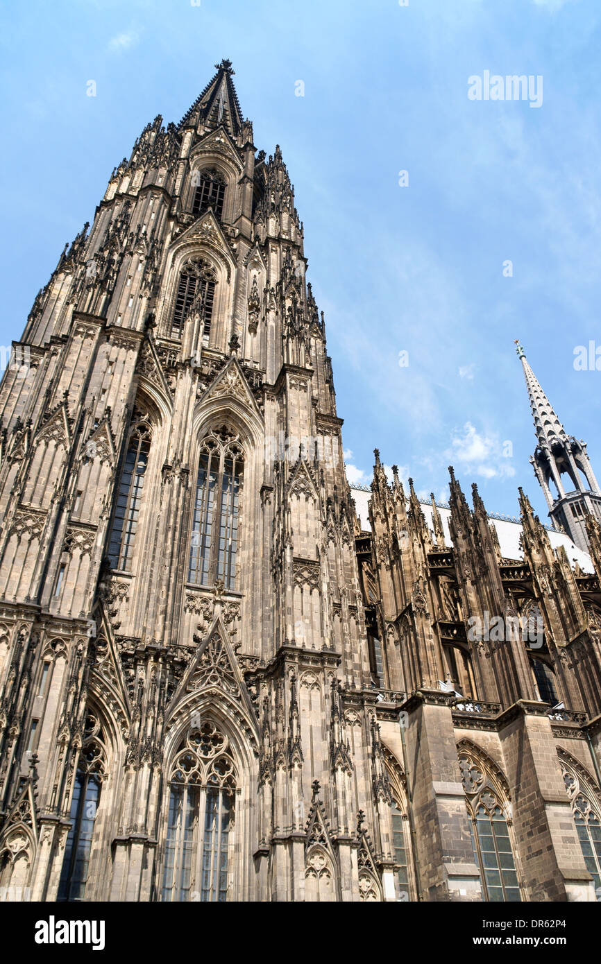 La cathédrale de Cologne (Koelner Dom), dédiée aux saints Pierre et Marie en Allemagne. Banque D'Images