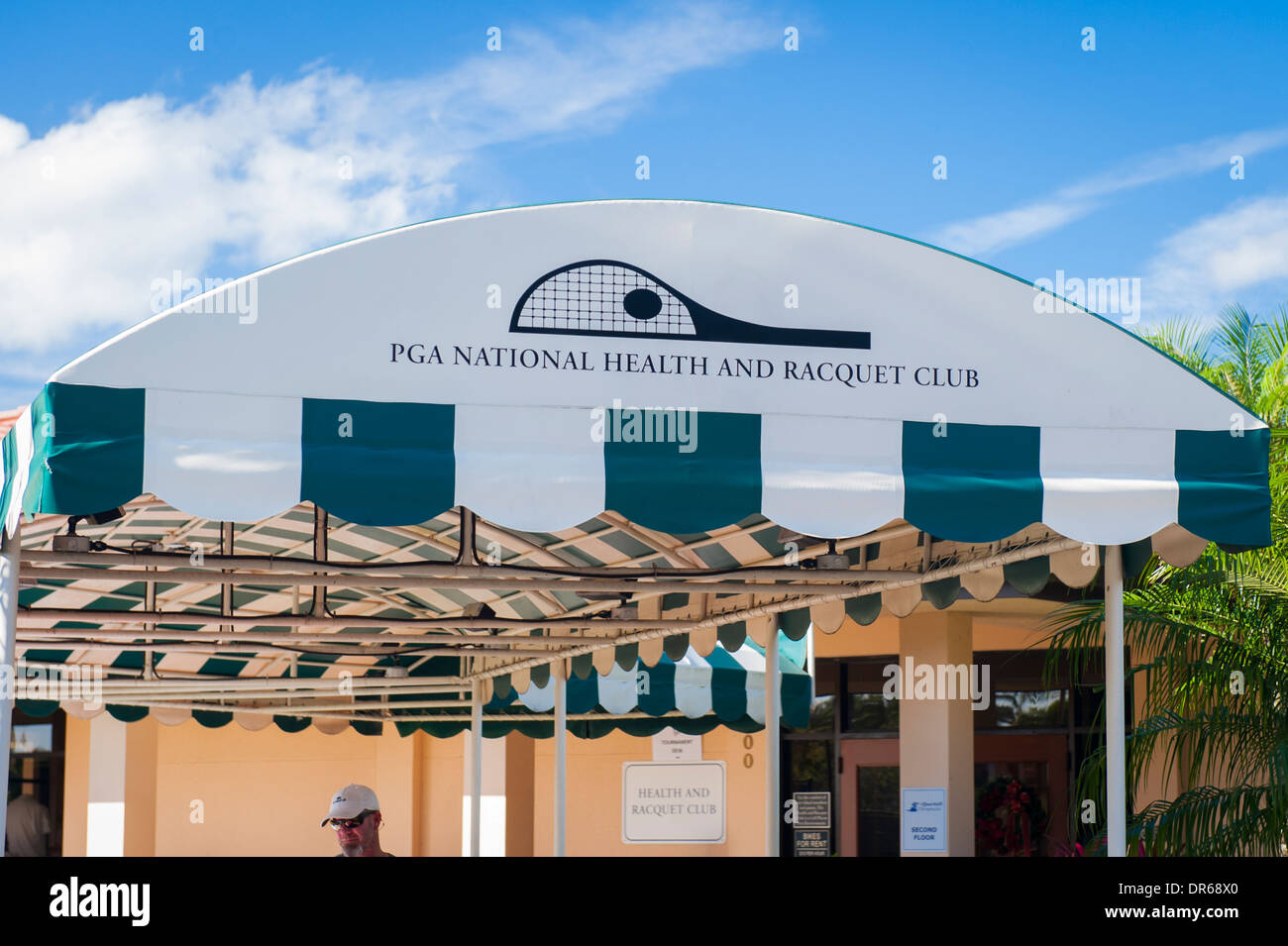 États-Unis Florida PGA National Golf course Palm Beach Gardens Health & Racquet Club entrée junior au championnat de tennis Banque D'Images
