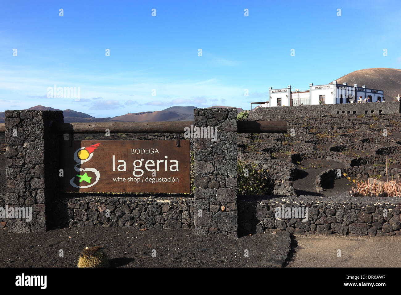 Bodega La Geria et Winery, Lanzarote, îles canaries, espagne Banque D'Images