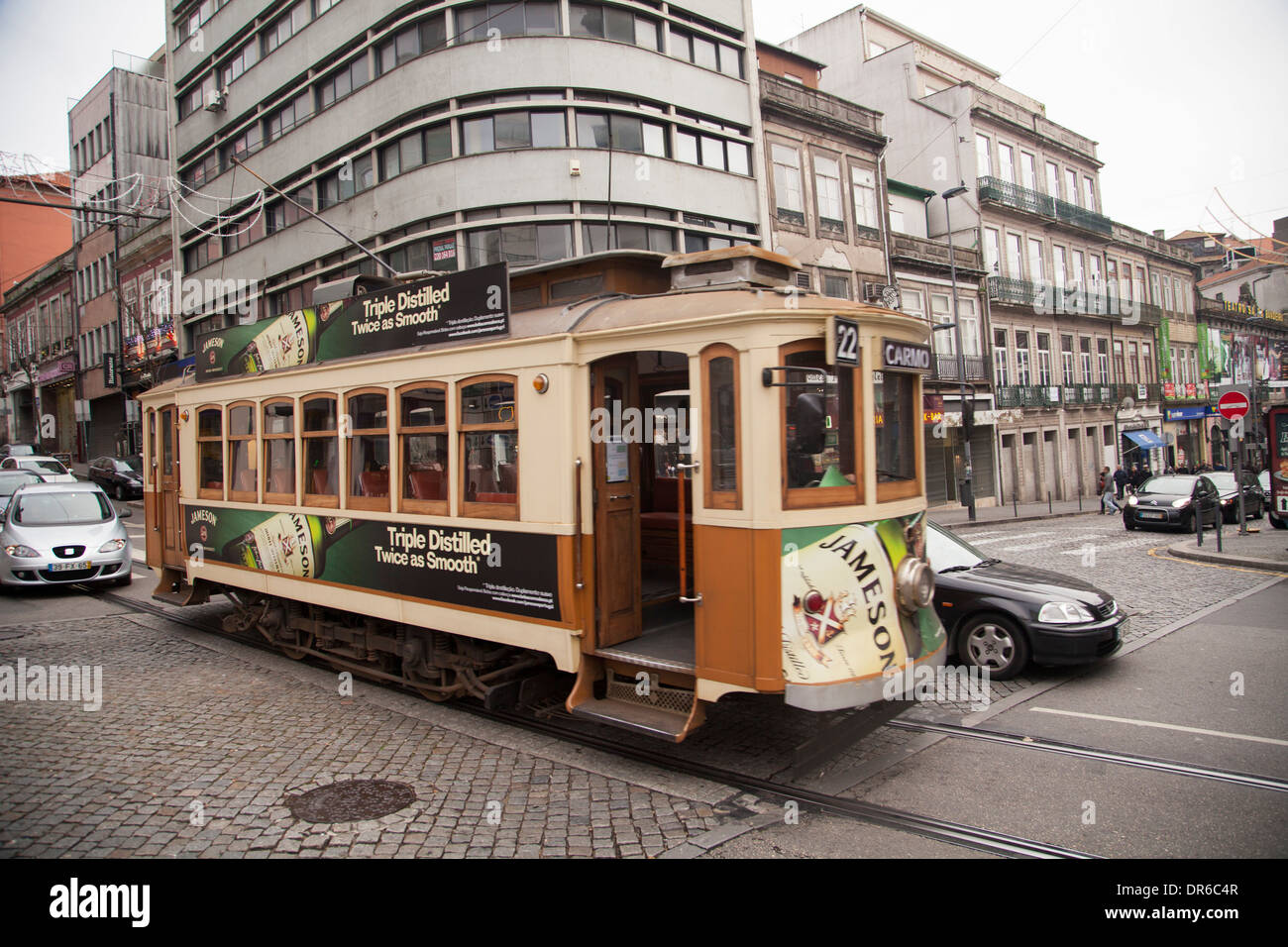 Tramway de Porto Banque D'Images