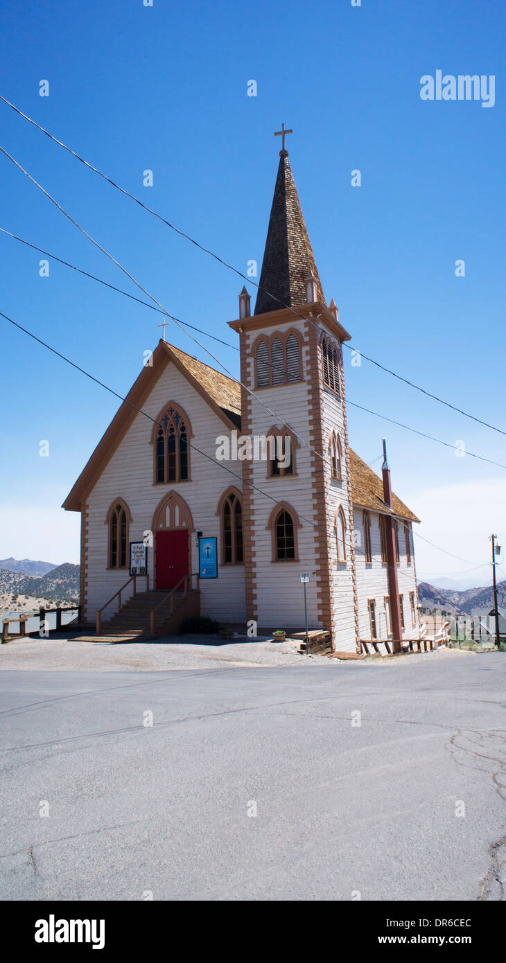 St. Paul's Episcopal Church, Virginia City, NV Banque D'Images