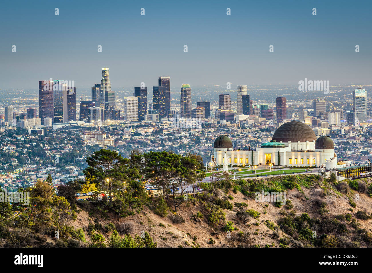 Los Angeles, Californie, USA au Griffith Park et l'Observatoire. Banque D'Images