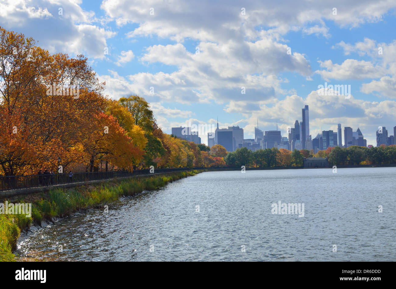 Réservoir de Central Park à l'automne (automne) Banque D'Images