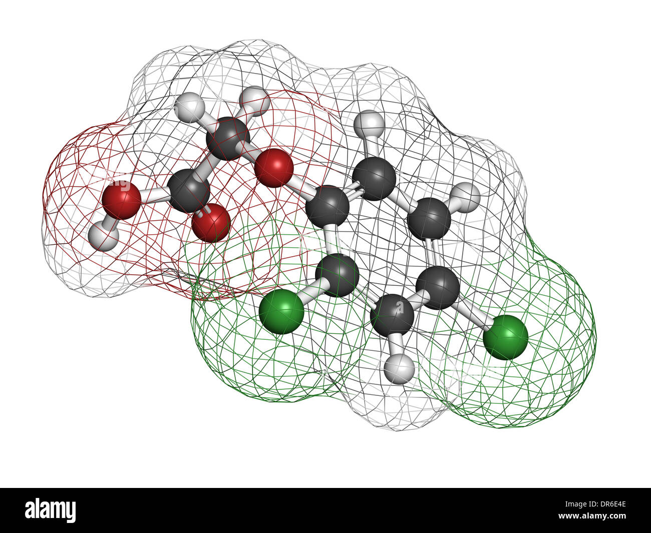 Le 2,4-D (acide 2,4-dichlorophénoxyacétique) Agent Orange ingrédient. L'hormone végétale auxine synthétique, utilisé comme pesticide et d'herbicide. Banque D'Images