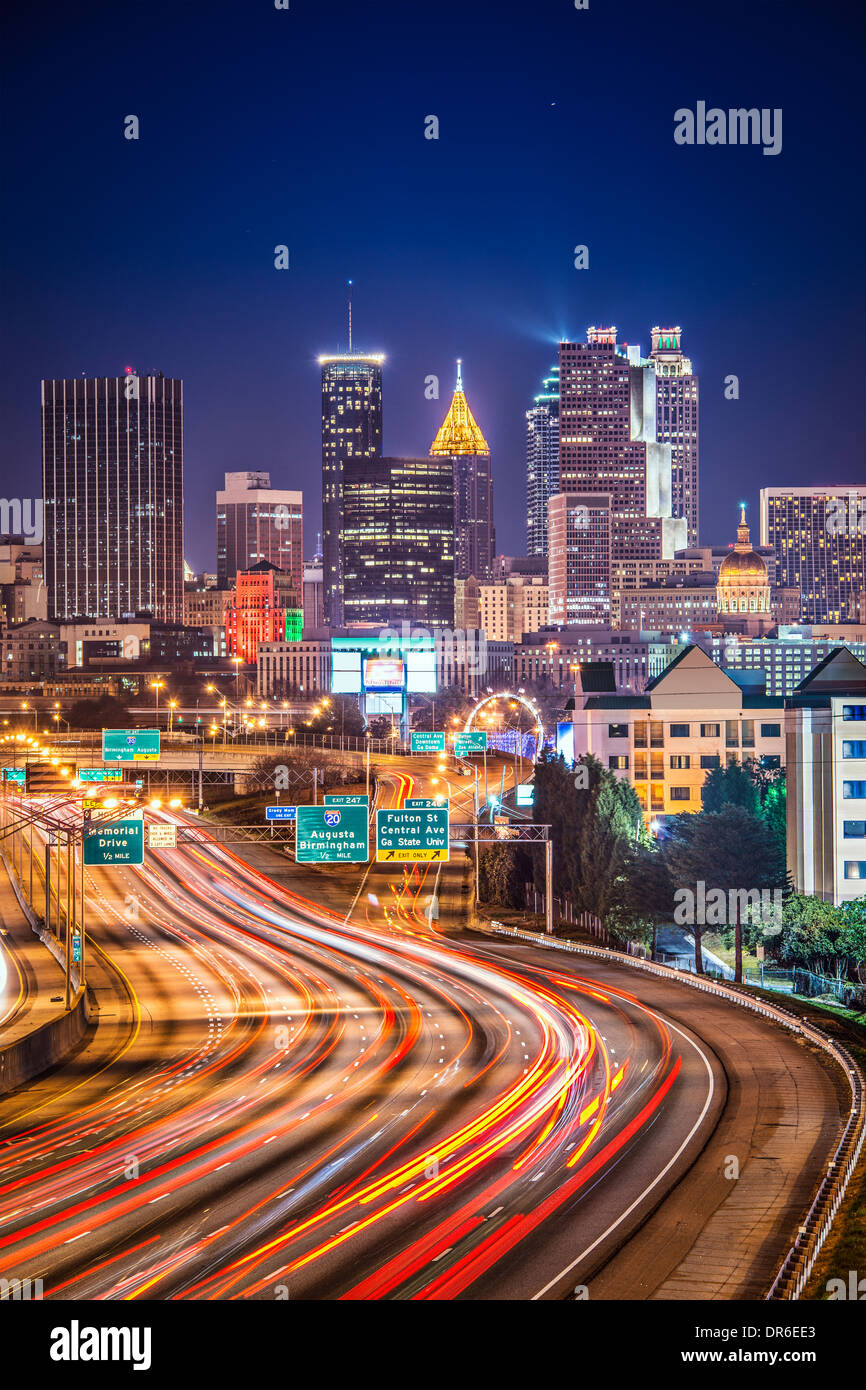Le trafic d'Atlanta, Georgia, USA. Banque D'Images